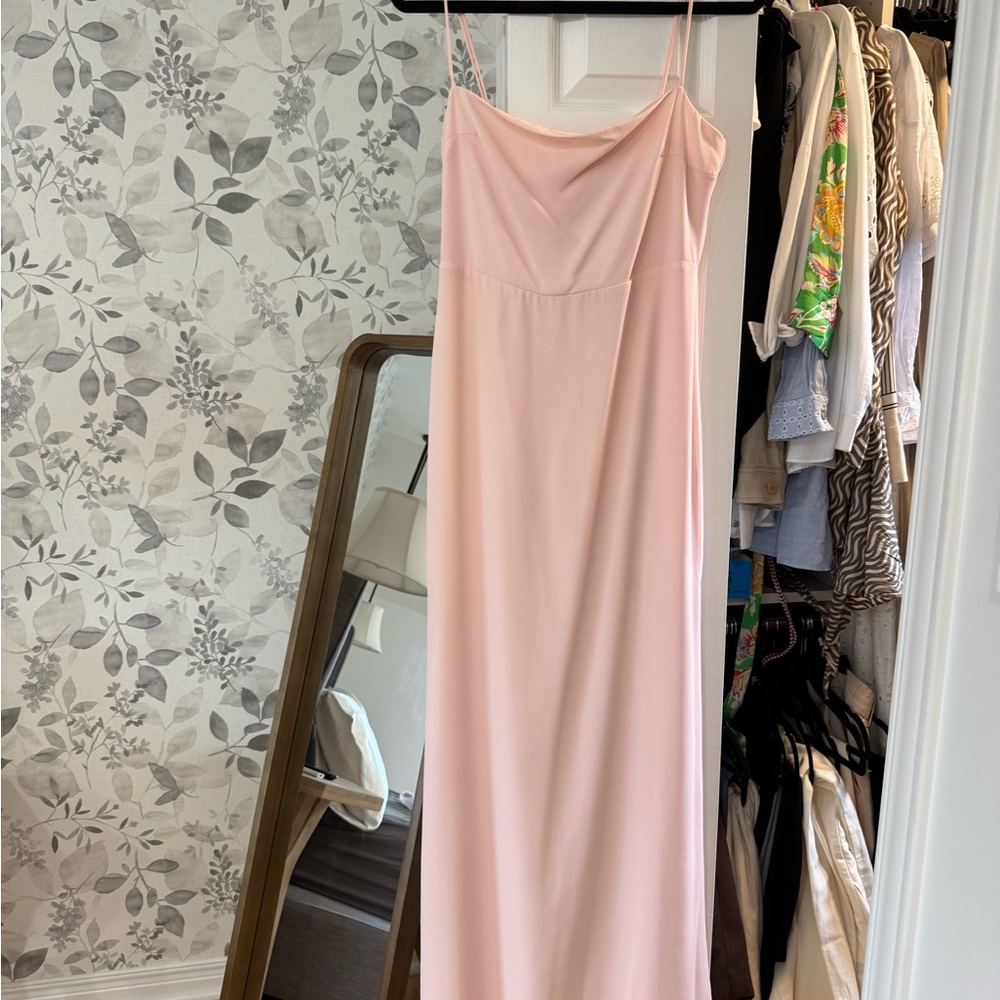 Superdown Pink Ruched Maxi Dress